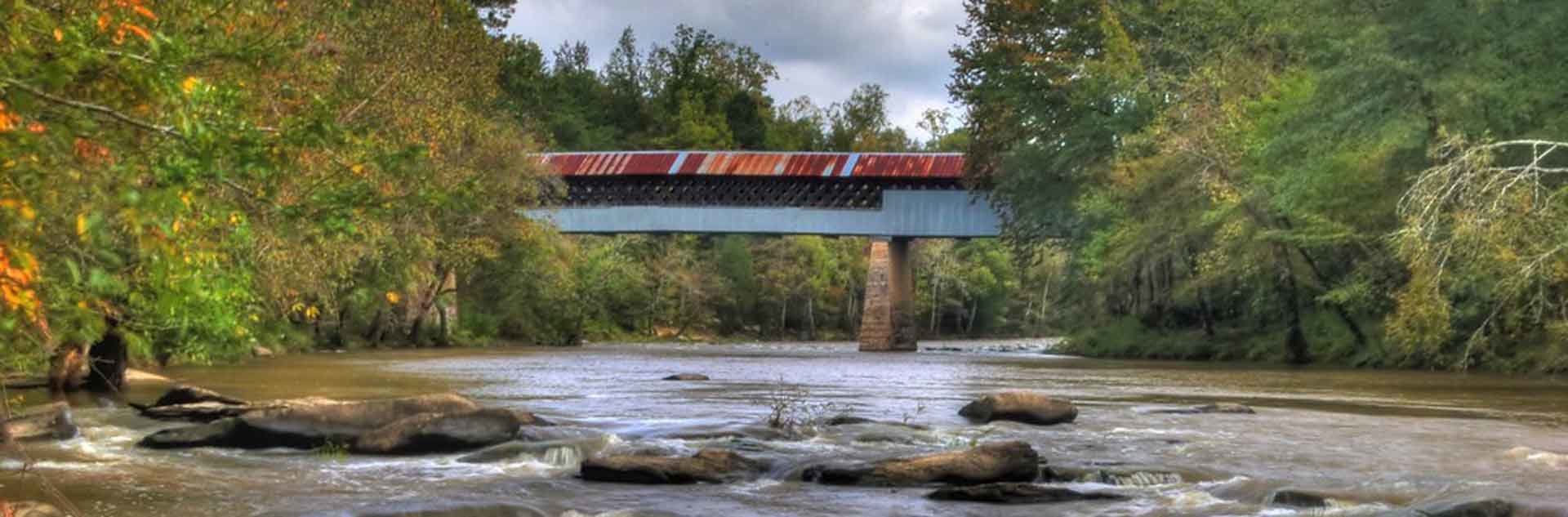 A view of Blount County covered bridge